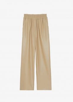 The Frankie Shop Sotto Faux Leather Pants - Beige
