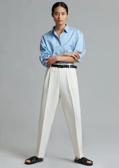 The Frankie Shop CLOTHING Svea Tapered Trousers - Vanilla