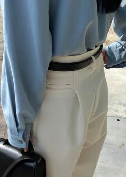 The Frankie Shop CLOTHING Svea Tapered Trousers - Vanilla