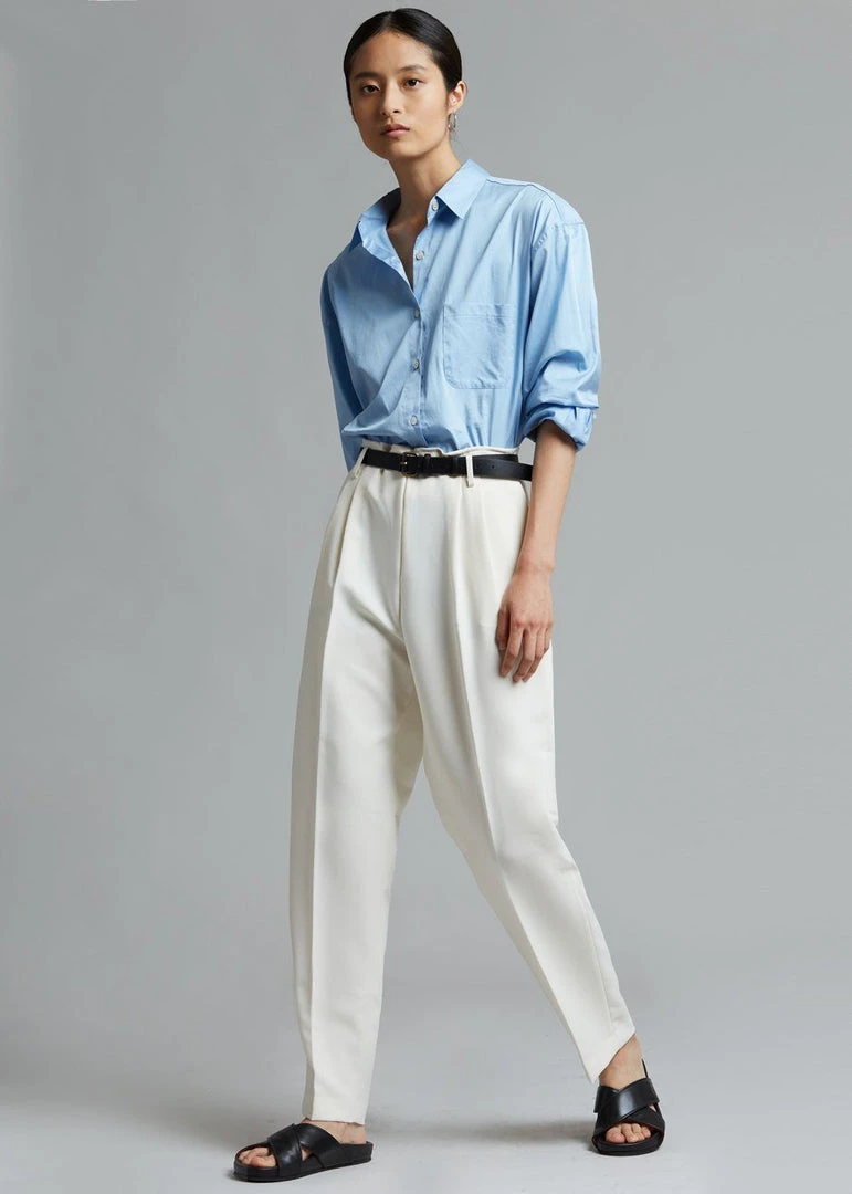 The Frankie Shop CLOTHING Svea Tapered Trousers - Vanilla