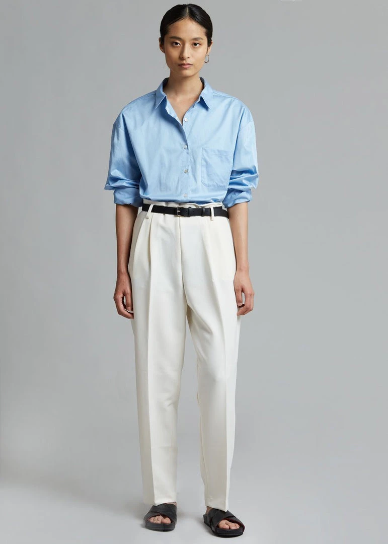 The Frankie Shop CLOTHING Svea Tapered Trousers - Vanilla