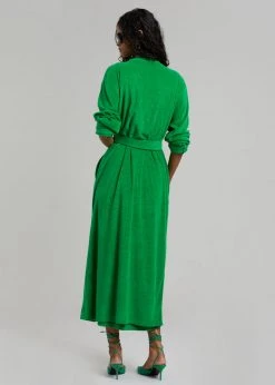 The Frankie Shop Taka Terry Duster Cardigan - Kelly Green