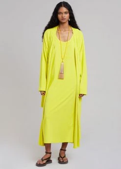 The Frankie Shop Taka Terry Duster Cardigan - Yellow CLOTHING