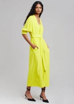 The Frankie Shop Taka Terry Duster Cardigan - Yellow CLOTHING