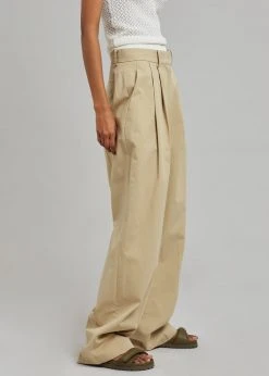 The Frankie Shop Tansy Cotton Pants - Camel