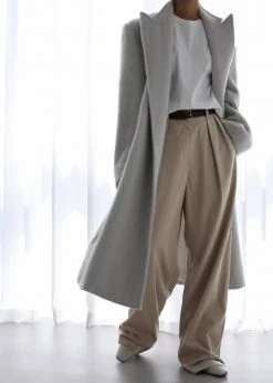 The Frankie Shop Tansy Pleated Trousers - Beige CLOTHING