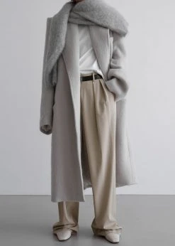 The Frankie Shop Tansy Pleated Trousers - Beige CLOTHING