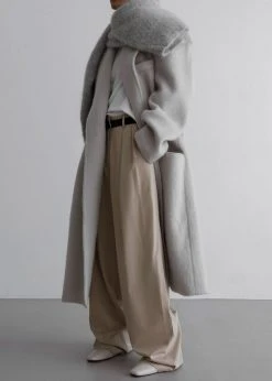 The Frankie Shop Tansy Pleated Trousers - Beige CLOTHING