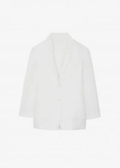 Blossom Tara Linen Blazer - Off White CLOTHING