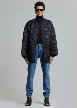 The Frankie Shop Teddy Quilted Jacket - Black