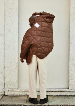 The Frankie Shop CLOTHING Teddy Quilted Jacket - Chocolate