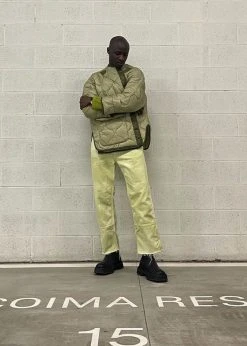 The Frankie Shop Teddy Quilted Jacket - Moss Green CLOTHING