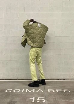 The Frankie Shop Teddy Quilted Jacket - Moss Green CLOTHING