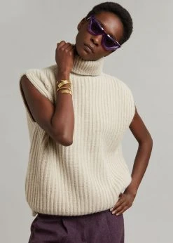 Queen's Rabbit CLOTHING Teo Sleeveless Turtleneck - Birch