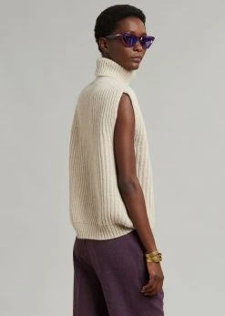 Queen's Rabbit CLOTHING Teo Sleeveless Turtleneck - Birch