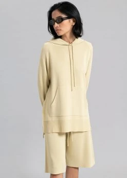 Blossom Thea Knit Hoodie - Straw CLOTHING