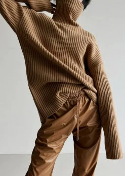 Paper Moon CLOTHING Thelma Ribbed Sweater - Camel
