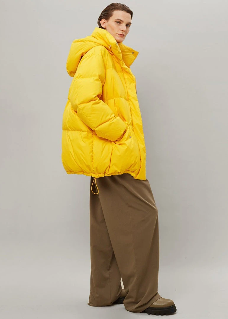 The Frankie Shop Tignes Recycled Long Puffer - Marigold