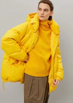 The Frankie Shop Tignes Recycled Long Puffer - Marigold