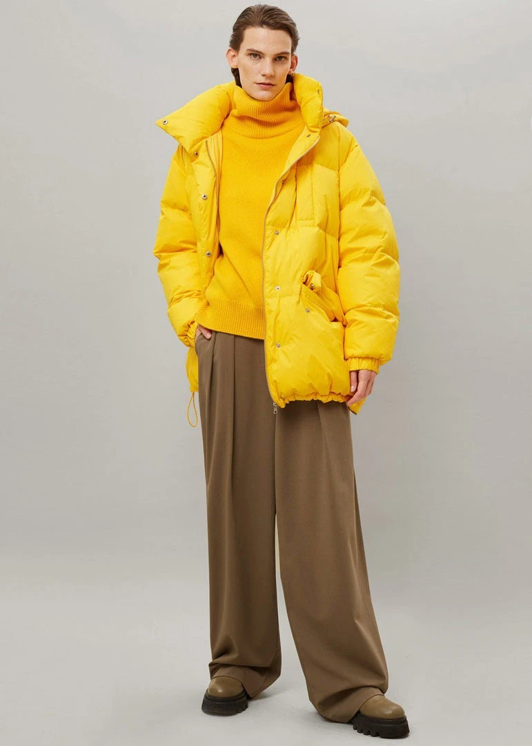 The Frankie Shop Tignes Recycled Long Puffer - Marigold