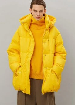 The Frankie Shop Tignes Recycled Long Puffer - Marigold