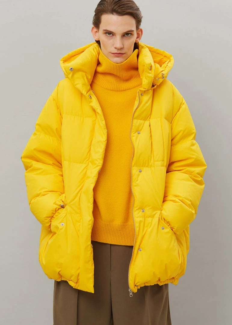 The Frankie Shop Tignes Recycled Long Puffer - Marigold