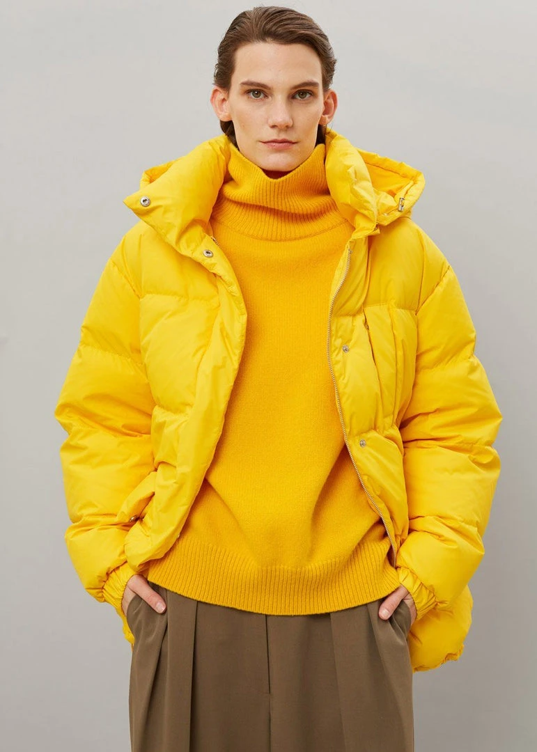 The Frankie Shop Tignes Recycled Long Puffer - Marigold