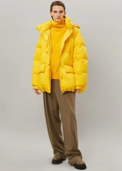 The Frankie Shop Tignes Recycled Long Puffer - Marigold