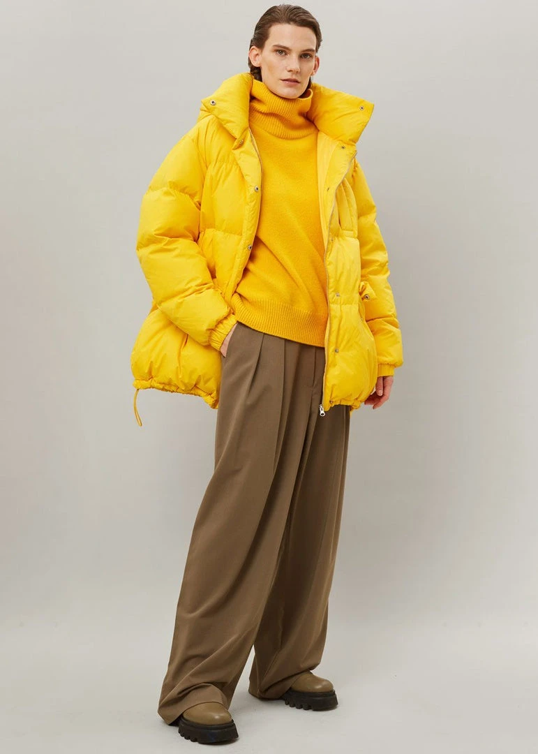 The Frankie Shop Tignes Recycled Long Puffer - Marigold