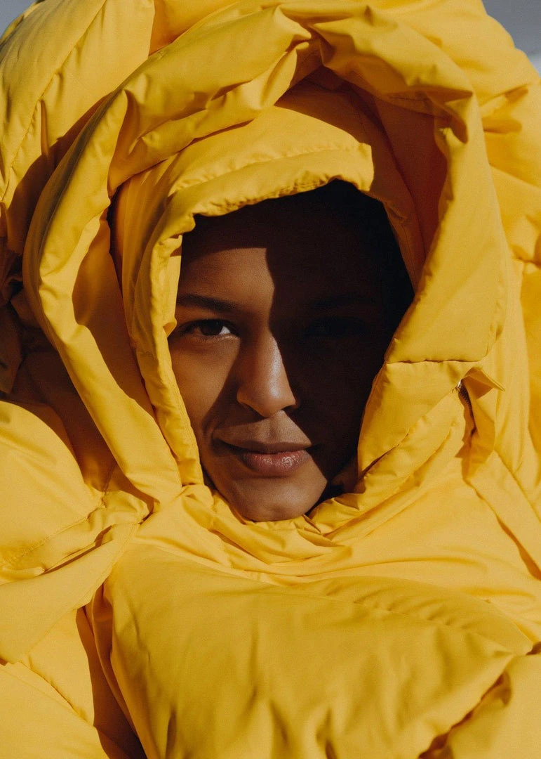 The Frankie Shop Tignes Recycled Long Puffer - Marigold