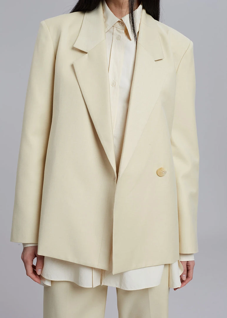 The Frankie Shop Tolko Blazer - Pale Yellow CLOTHING