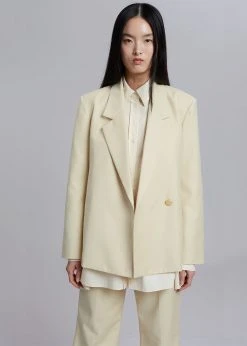 The Frankie Shop Tolko Blazer - Pale Yellow CLOTHING