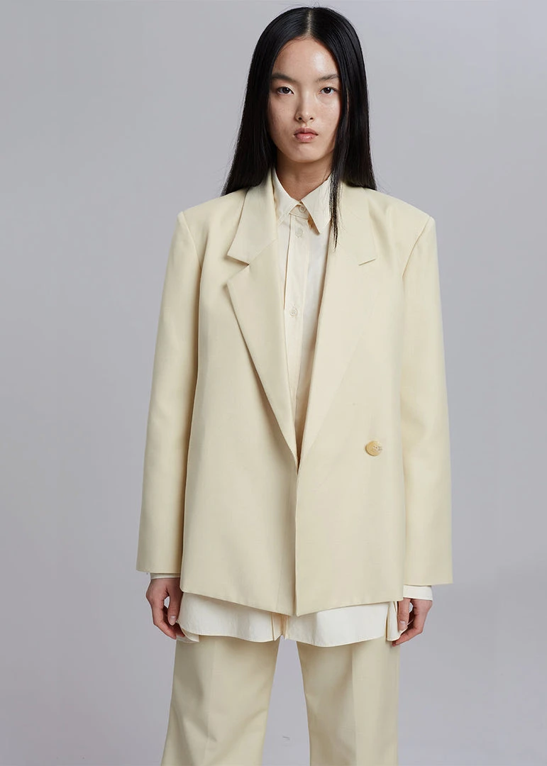 The Frankie Shop Tolko Blazer - Pale Yellow CLOTHING