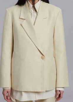 The Frankie Shop Tolko Blazer - Pale Yellow CLOTHING