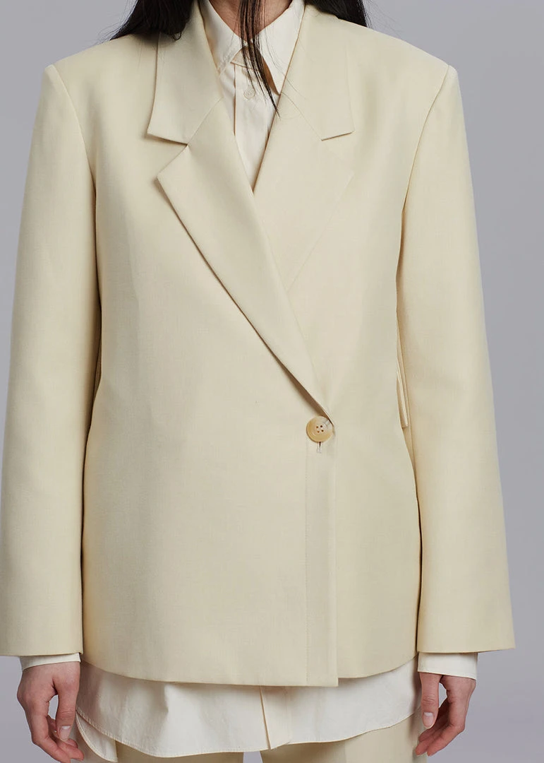 The Frankie Shop Tolko Blazer - Pale Yellow CLOTHING