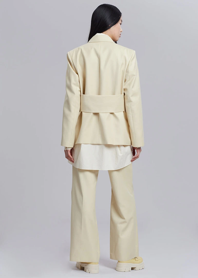The Frankie Shop Tolko Blazer - Pale Yellow CLOTHING
