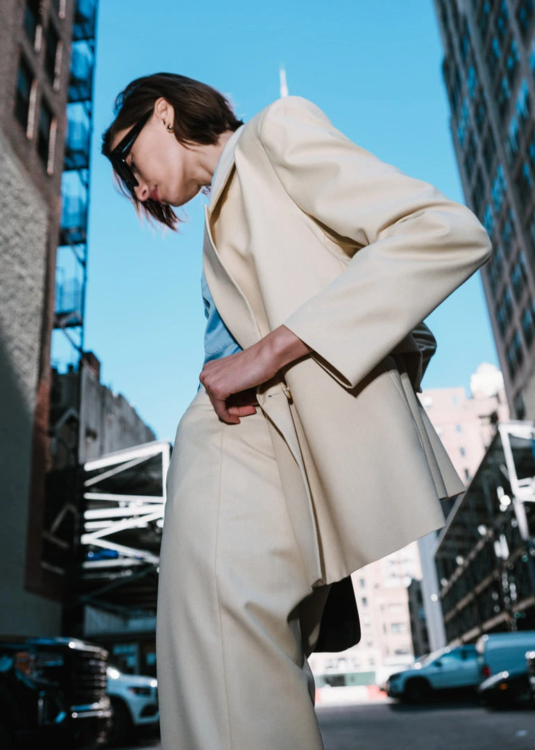 The Frankie Shop Tolko Blazer - Pale Yellow CLOTHING