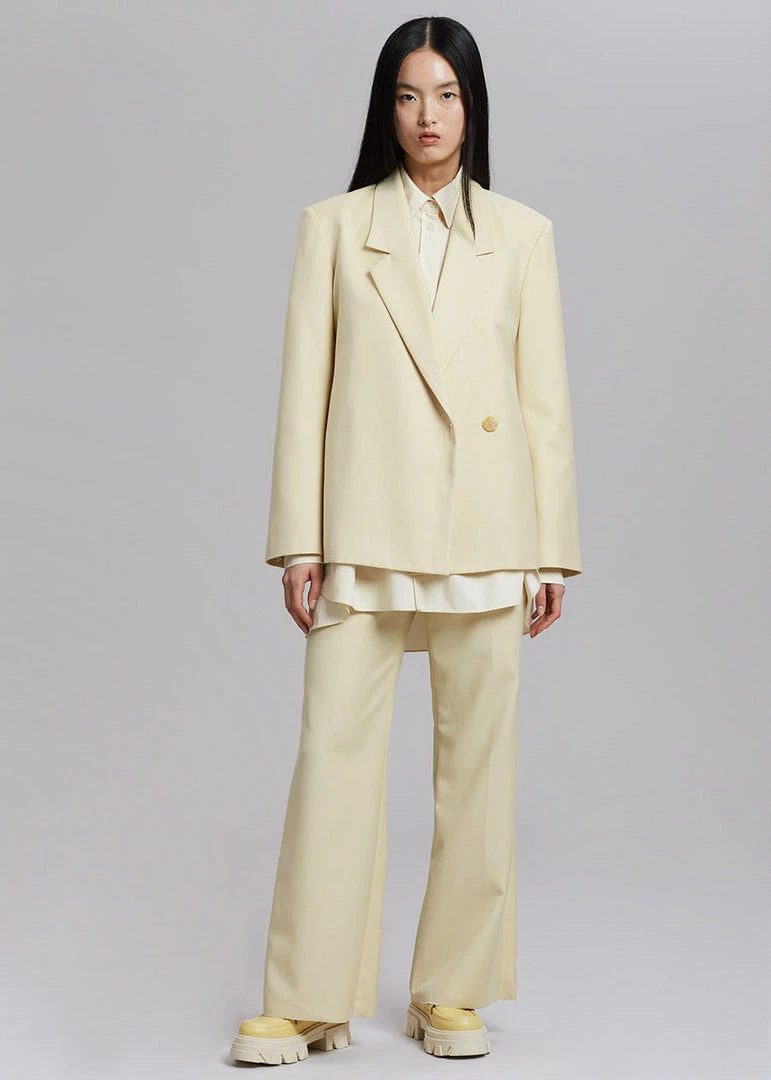 The Frankie Shop Tolko Blazer - Pale Yellow CLOTHING