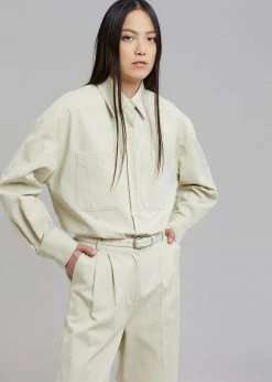 The Frankie Shop CLOTHING Tomo Pleated Pants - Beige