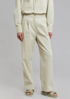 The Frankie Shop CLOTHING Tomo Pleated Pants - Beige