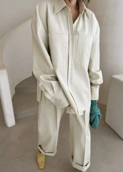 The Frankie Shop CLOTHING Tomo Pleated Pants - Beige