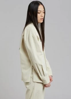The Frankie Shop Tomo Pocket Shirt - Beige CLOTHING