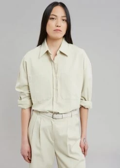 The Frankie Shop Tomo Pocket Shirt - Beige CLOTHING
