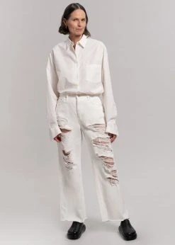 Doreen CLOTHING Tory Ripped Jeans - White