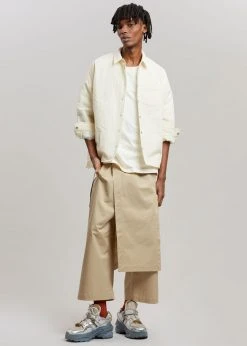 The Frankie Shop Tove Padded Shirt - Cream CLOTHING