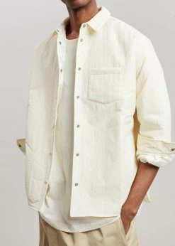 The Frankie Shop Tove Padded Shirt - Cream CLOTHING