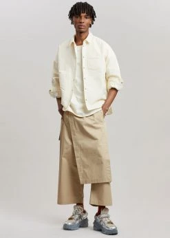 The Frankie Shop Tove Padded Shirt - Cream CLOTHING