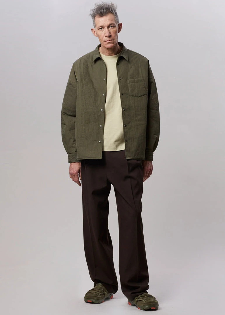 The Frankie Shop Tove Padded Shirt - Khaki CLOTHING
