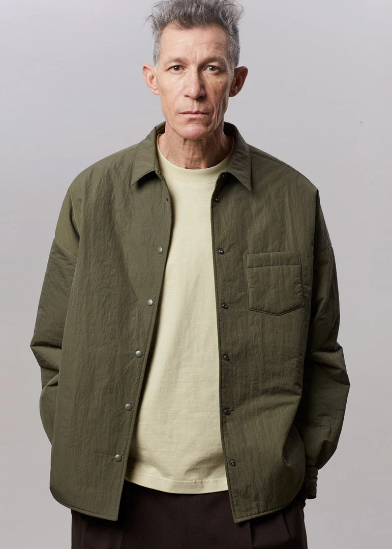 The Frankie Shop Tove Padded Shirt - Khaki CLOTHING
