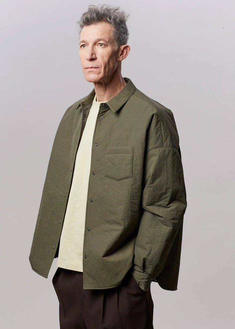 The Frankie Shop Tove Padded Shirt - Khaki CLOTHING